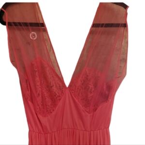Vintage Lingerie gown coral size 6 brand days Evette Marylin Monroe Copy